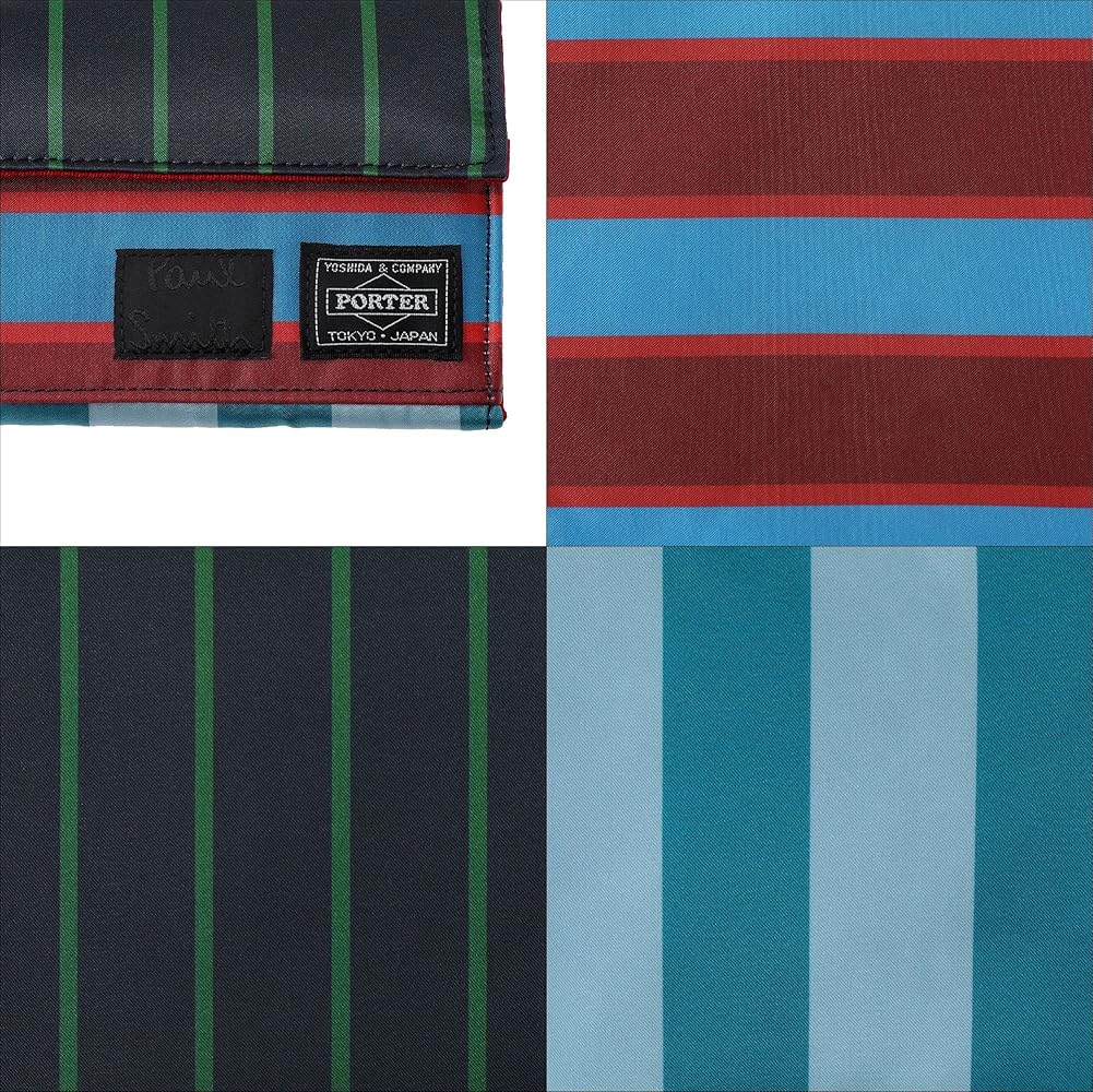 入手困難✨ポーター×ポールスミス　二つ折り財布　ポーターコラボ ポールスミス Paul Smith 二つ折り財布 ミニクーパー ストライプ